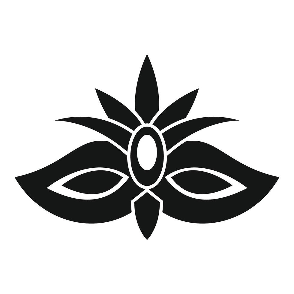 Carnival mask with floral decoration representing celebration and mystery vector
