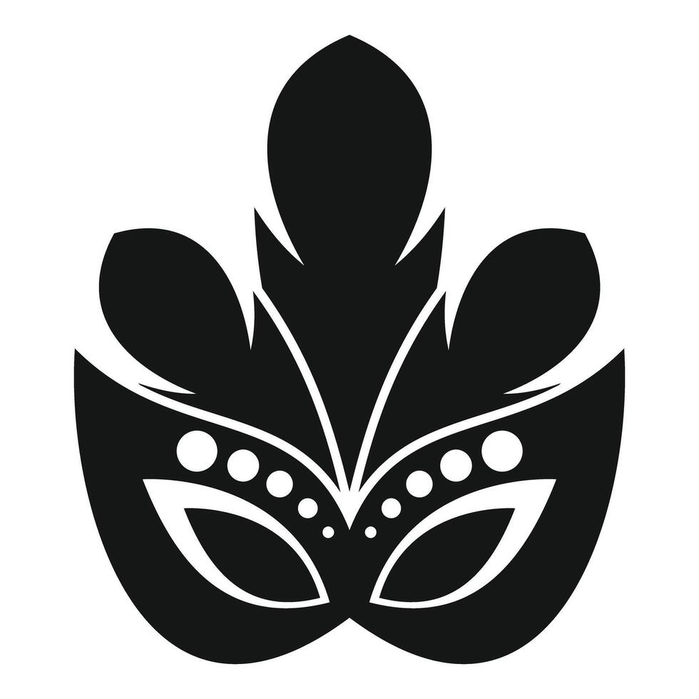 Elegant venetian carnival mask with feathers is showing mystery and festivity vector