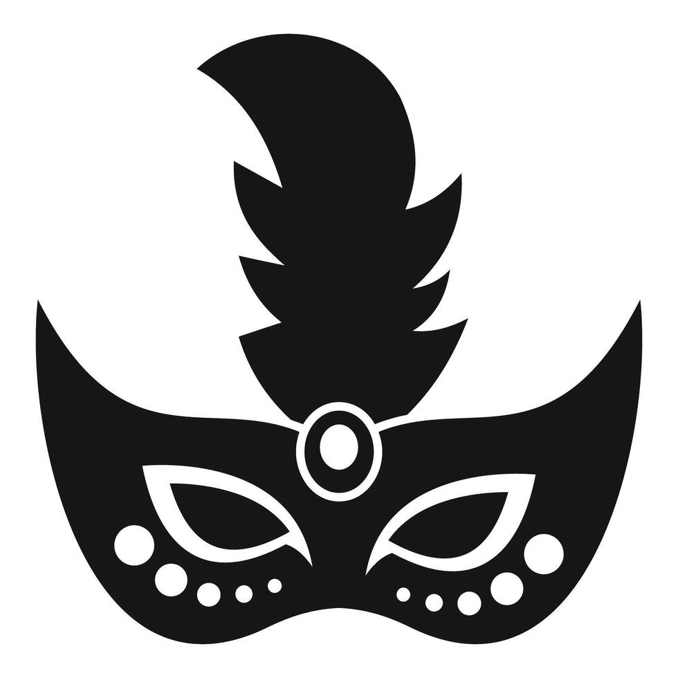 Elegant venetian carnival mask with feathers and decorations is representing mardi gras vector