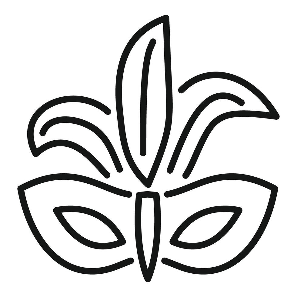 Carnival mask with feathers showing mystery and celebration vector