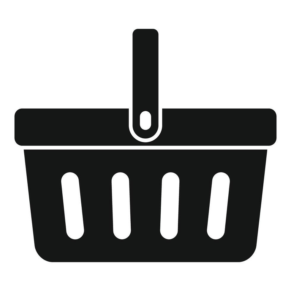 Shopping basket icon representing retail commerce and consumerism vector