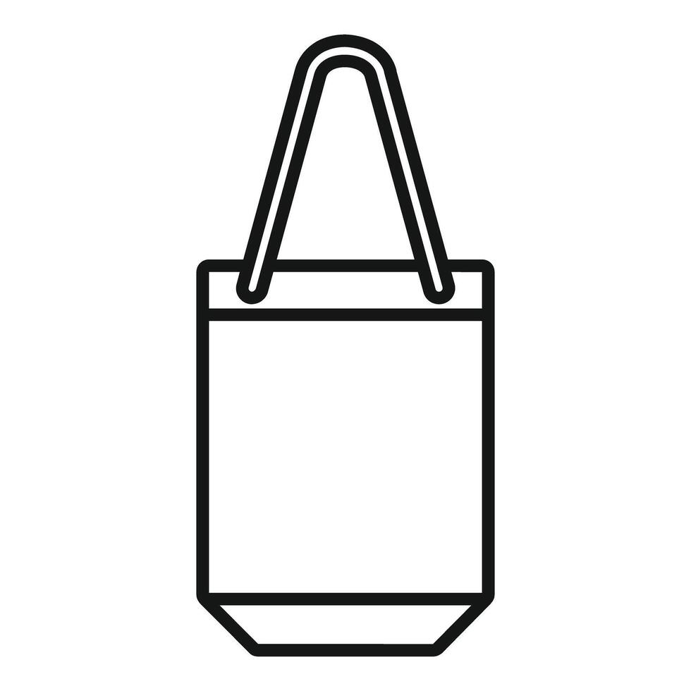 Shopping bag with handles, a simple and elegant design for carrying purchases vector
