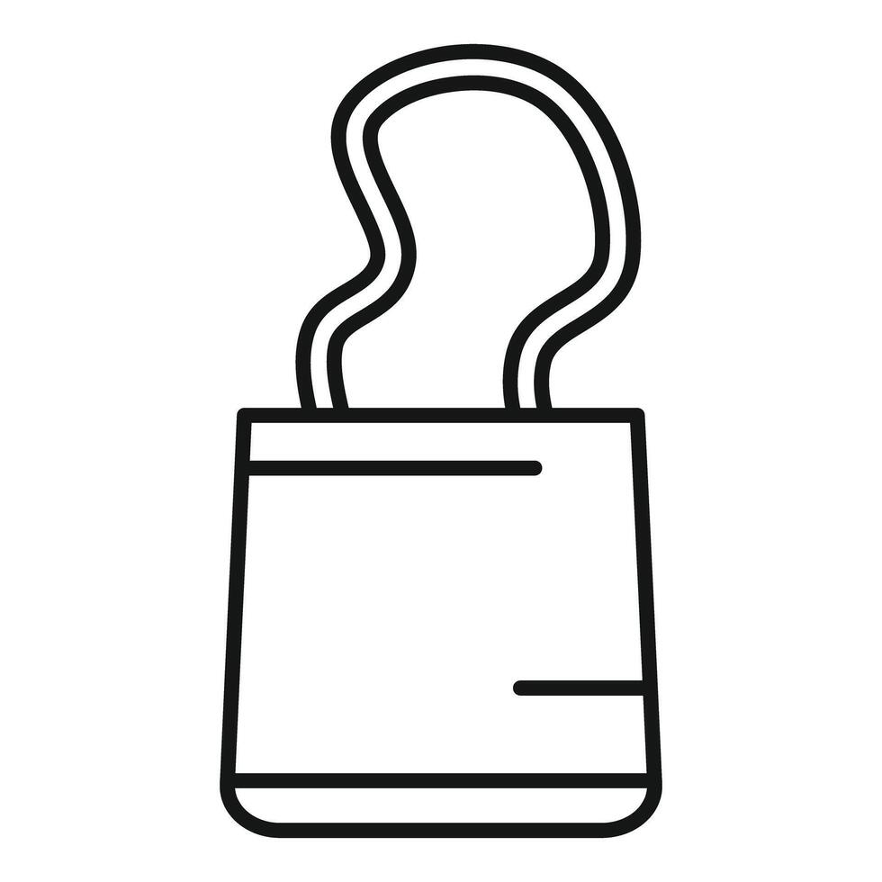 Empty shopping bag with handles ready for groceries vector