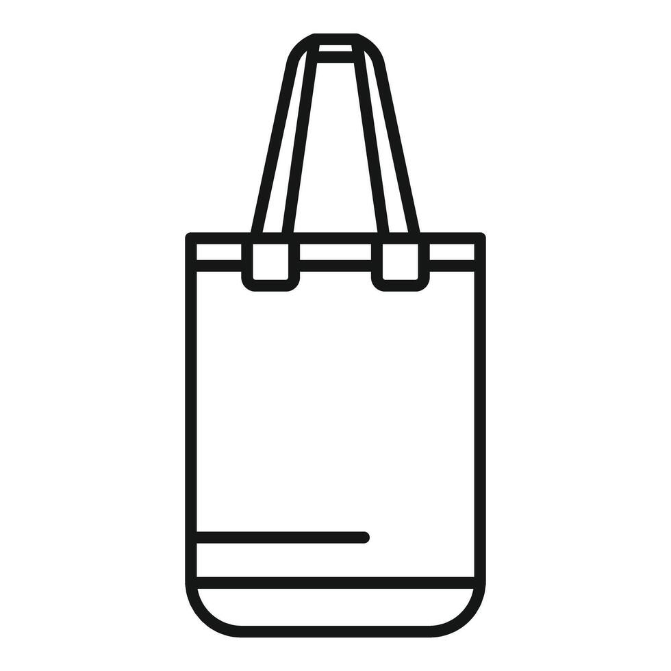 Empty shopping bag with handles, ready for groceries vector