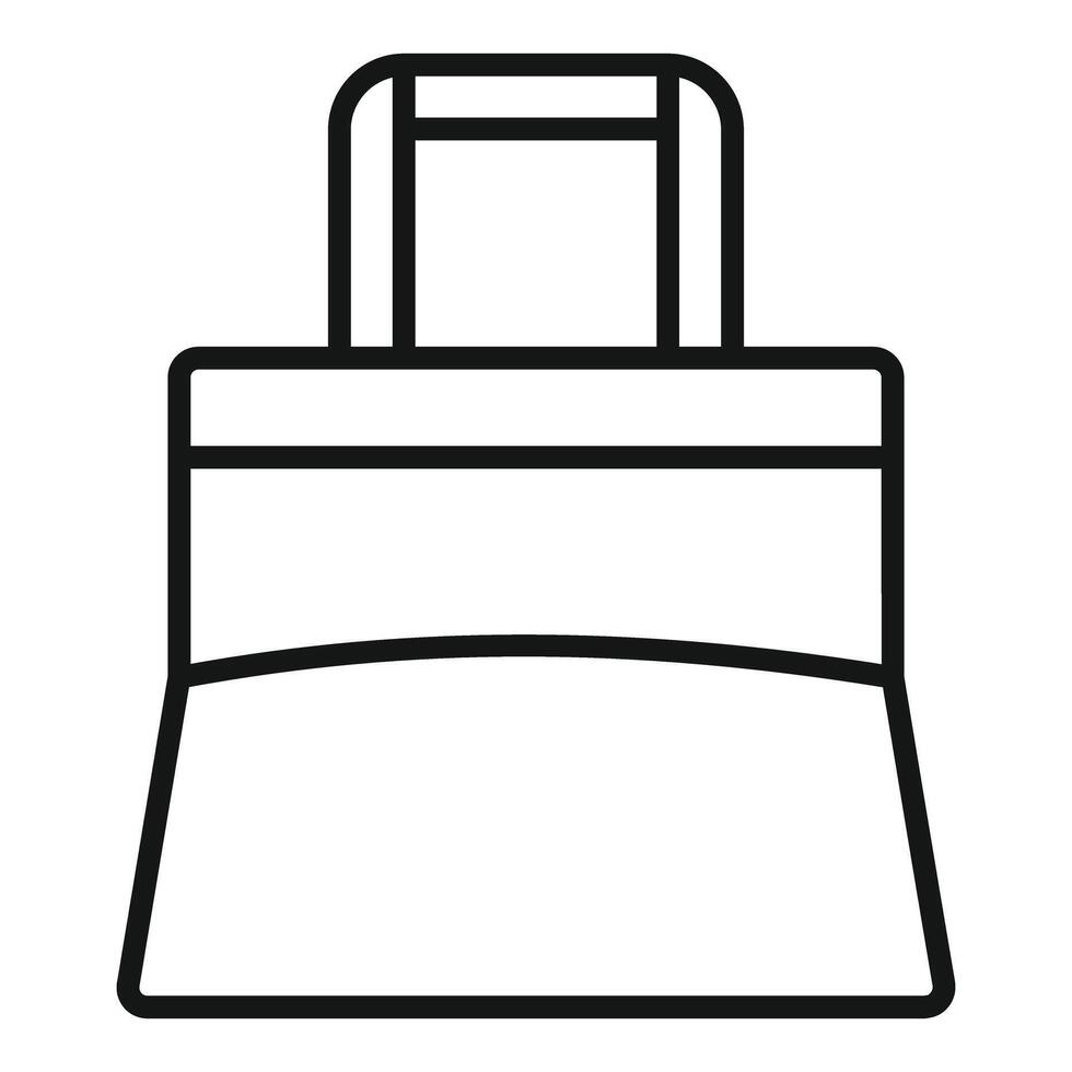 Empty shopping bag with handles, ready for shopping spree vector