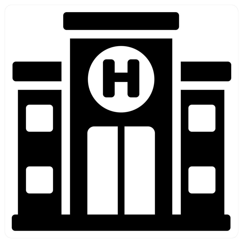 hospital and building icon concept vector
