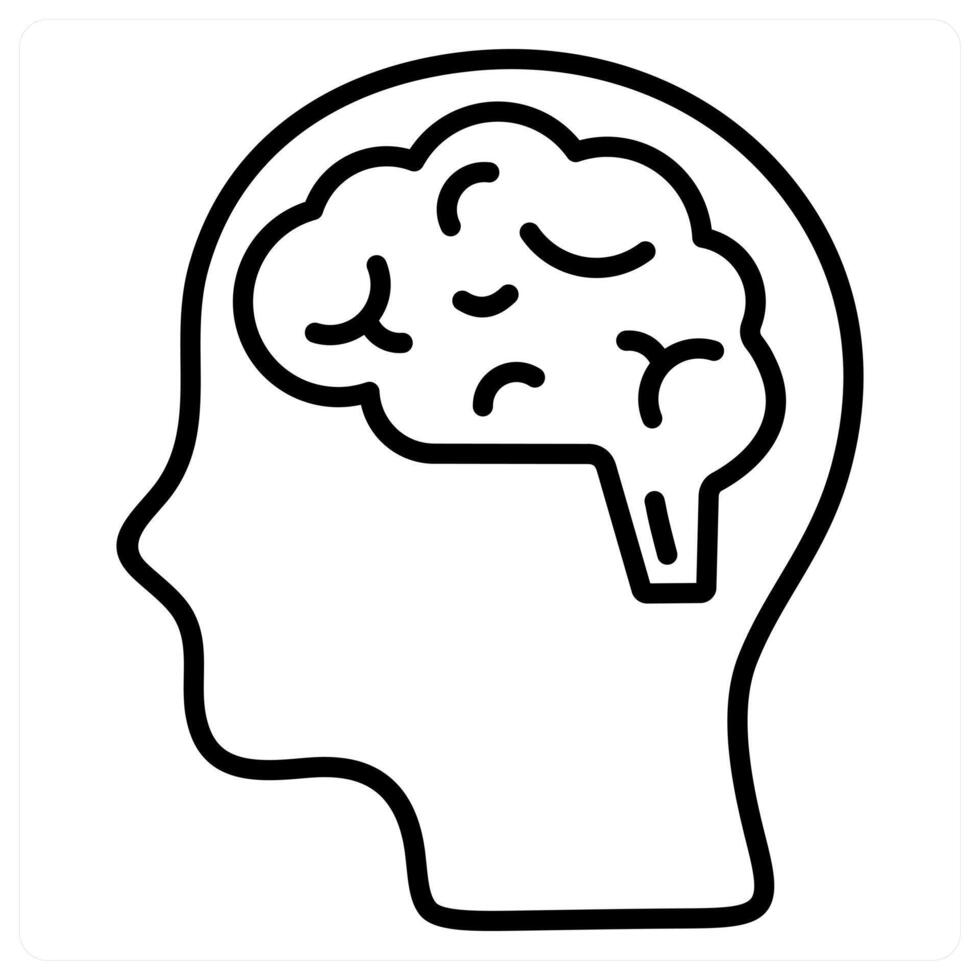 human brain and mind icon concept vector