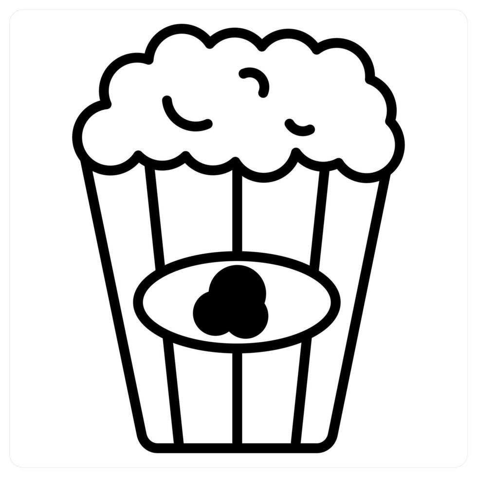 popcorn and food icon concept vector