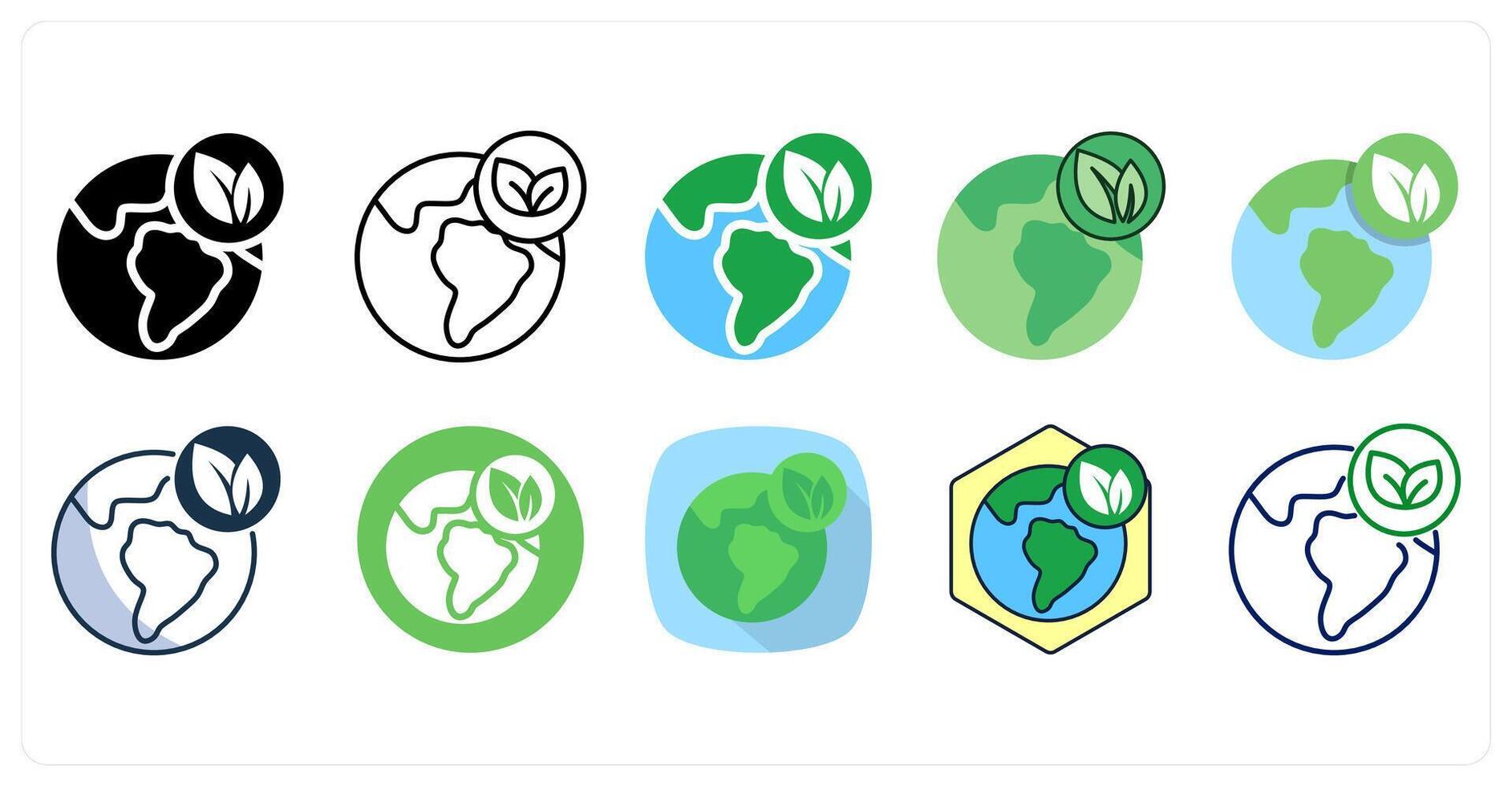 A set of 10 Eco icons as Environment, Nature, Green vector