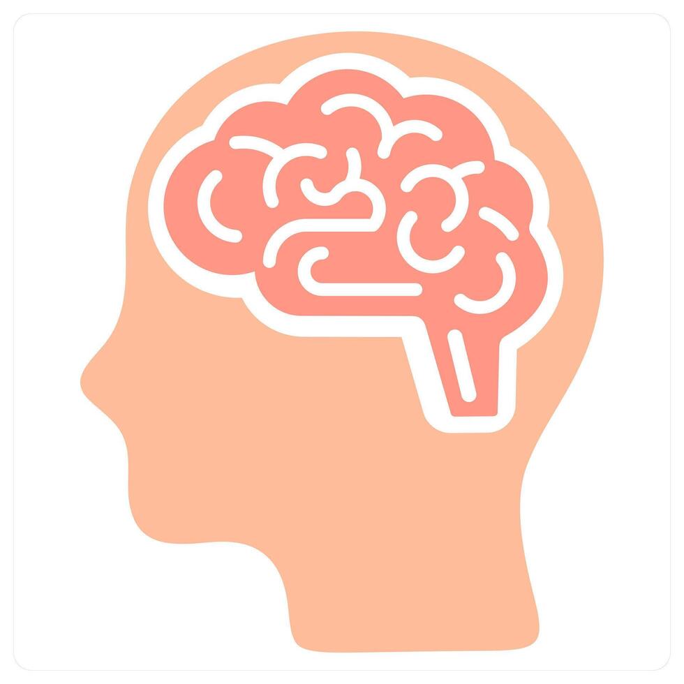 human brain and mind icon concept vector