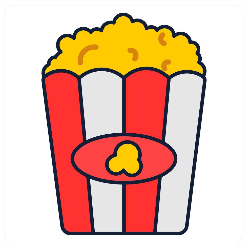 popcorn and food icon concept vector