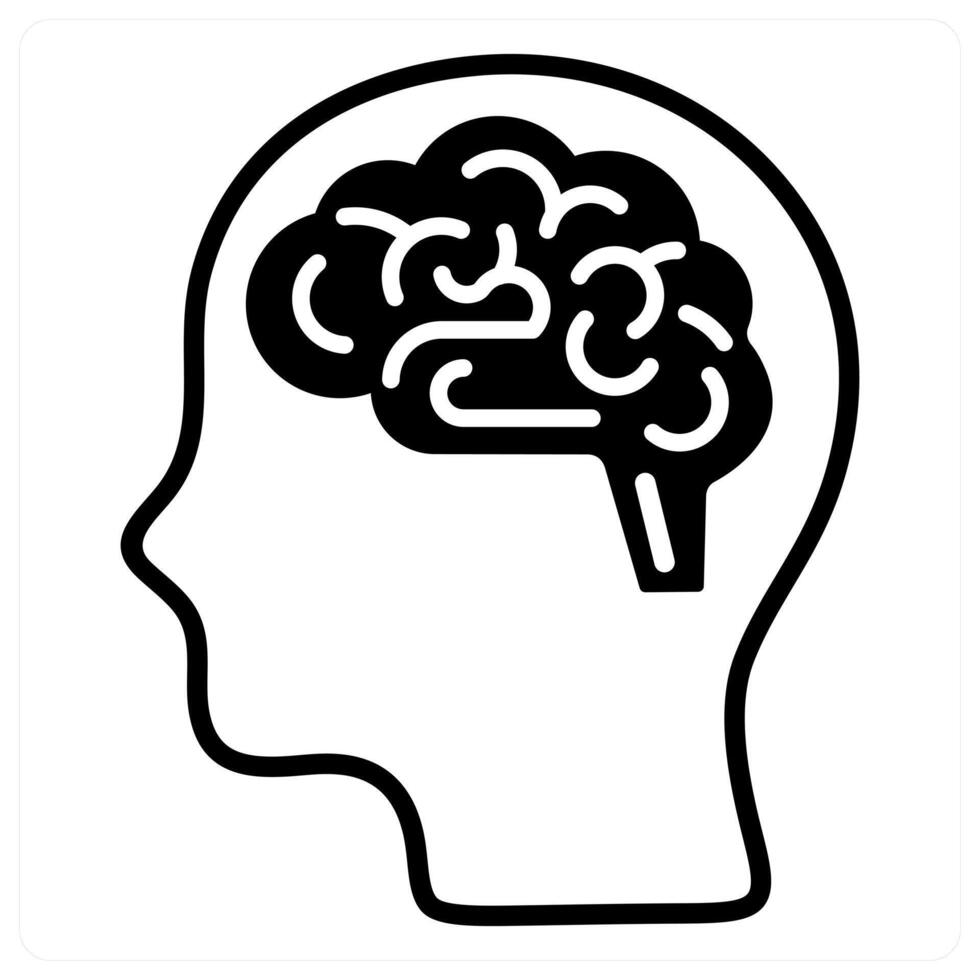 human brain and mind icon concept vector