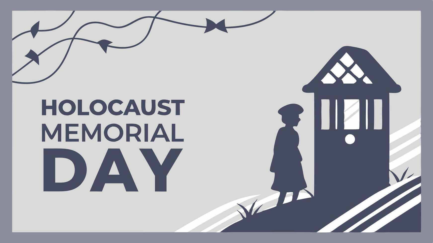 Holocaust memorial day illustration vector