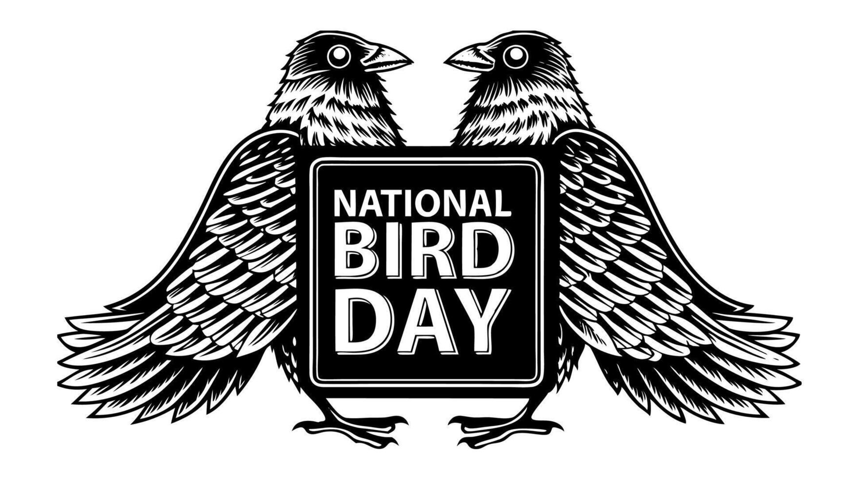 National bird day logo vector