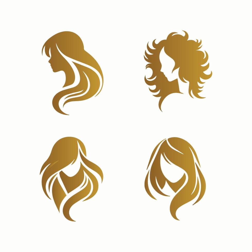 Elegant Hairstyles for Modern Women vector