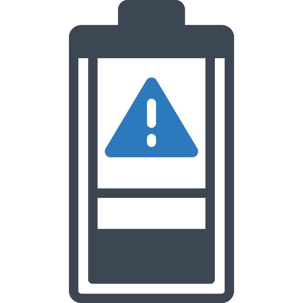 Battery warning illustration with isolated background vector