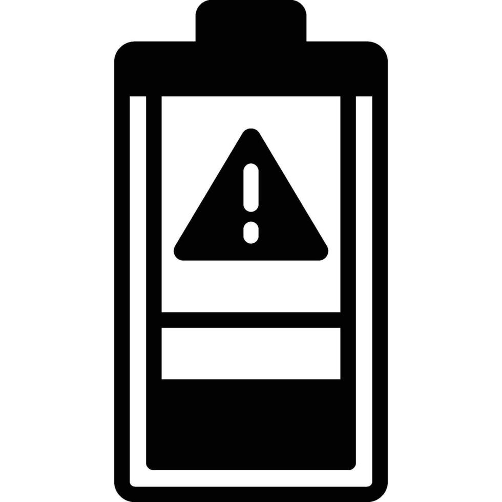 Battery warning illustration with isolated background vector