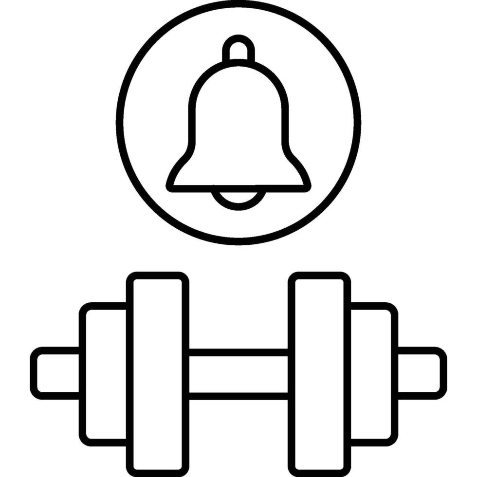 Dumbbell illustration with isolated background vector