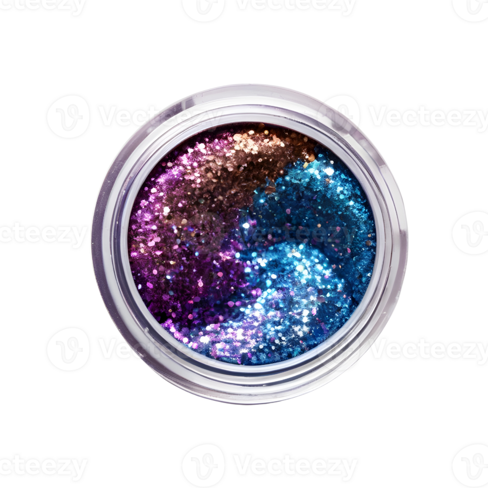Glitters in a round container png