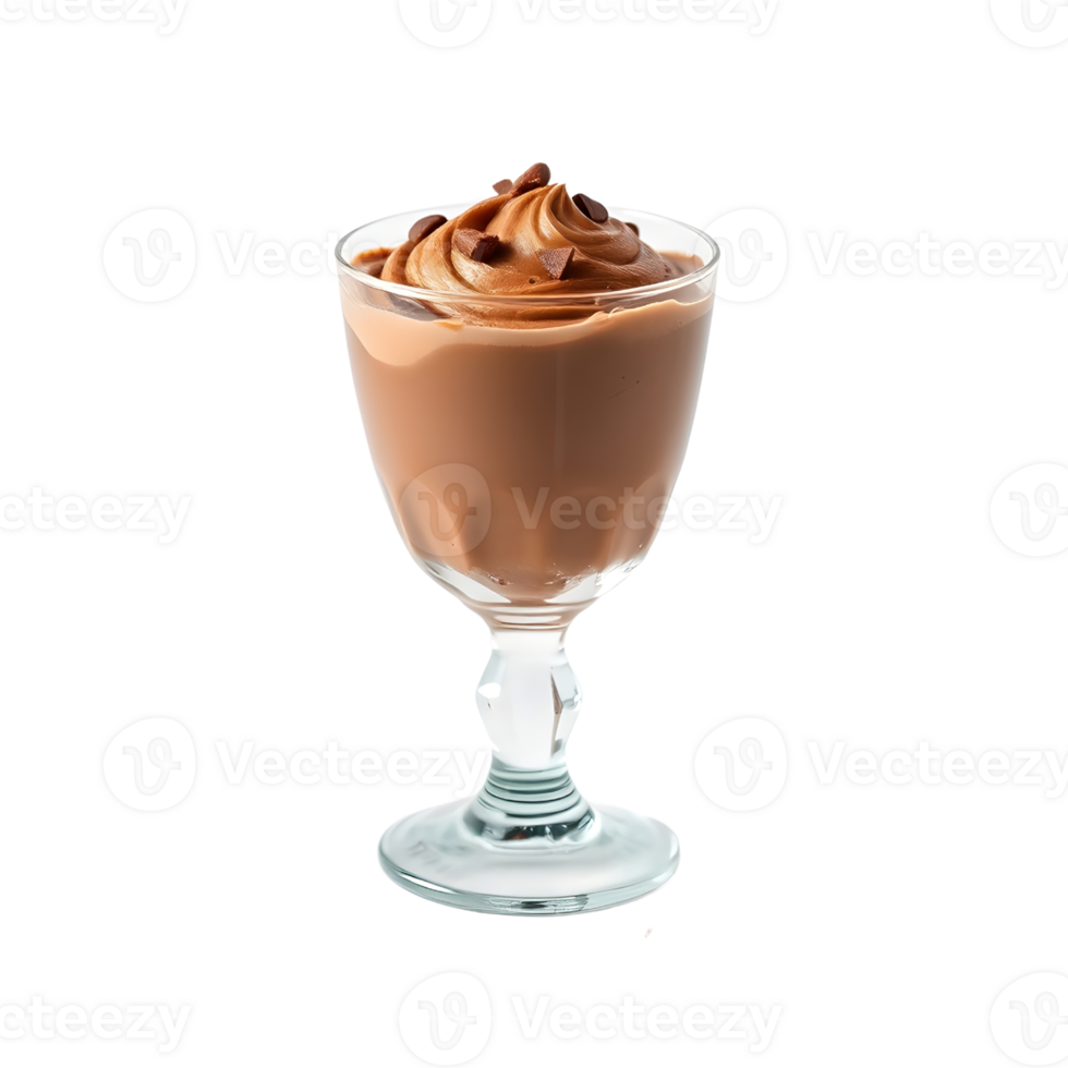 Chocolate ice cream in a glass png
