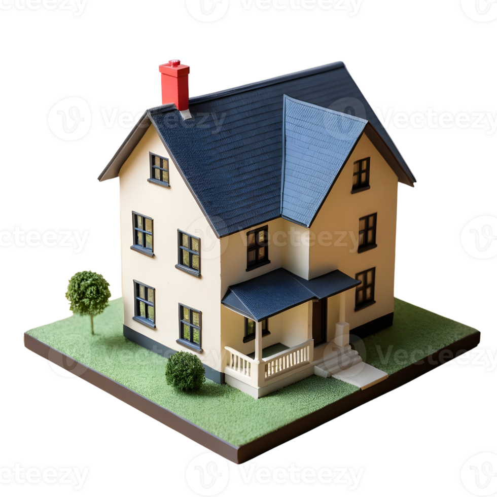 A model of a house on a small platform png