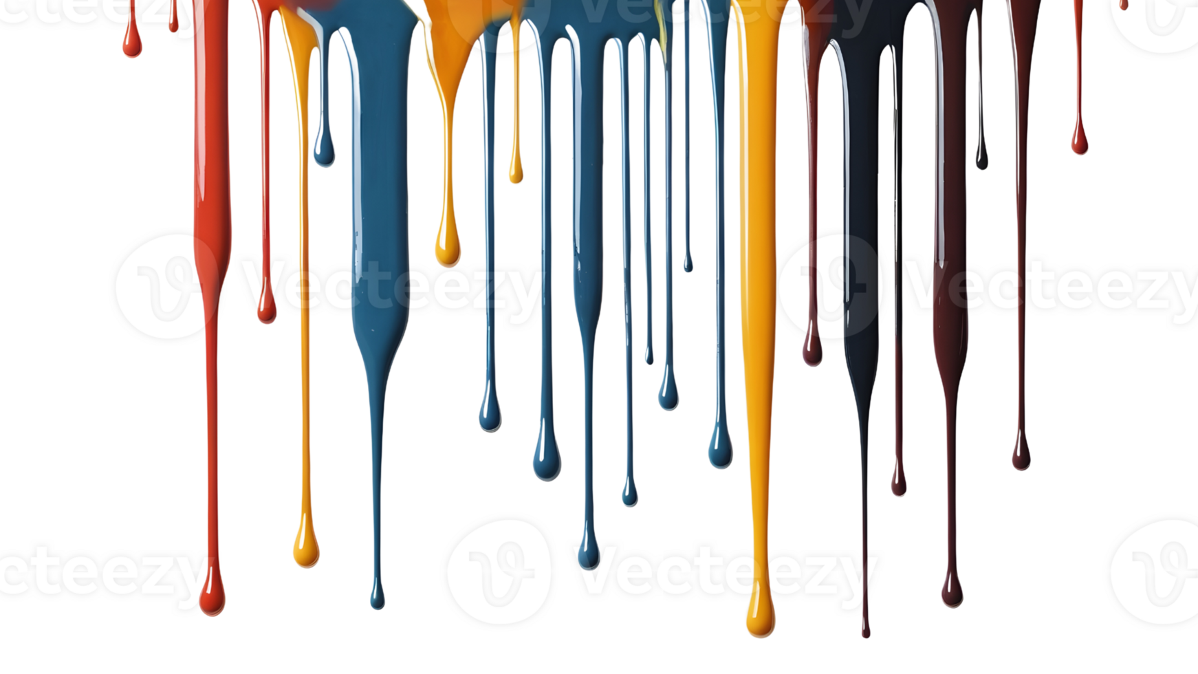 A colorful paint drip png