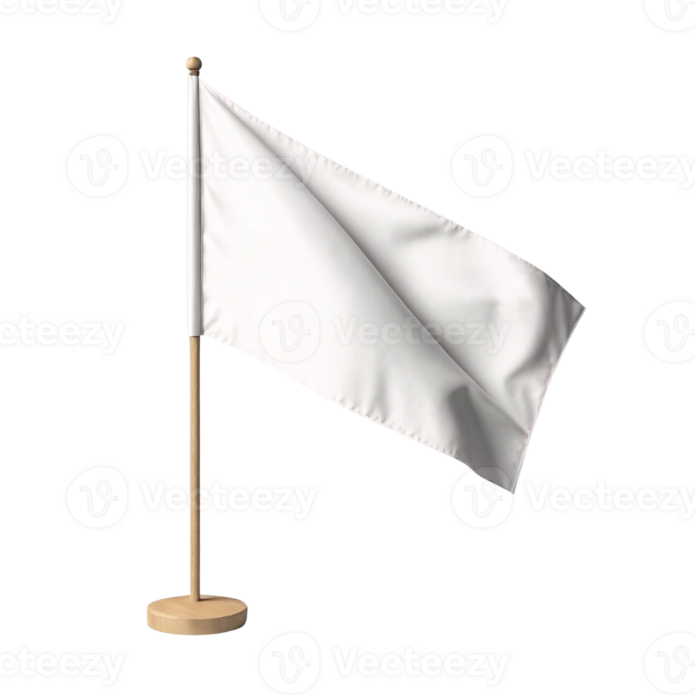 White flag on wooden stand png