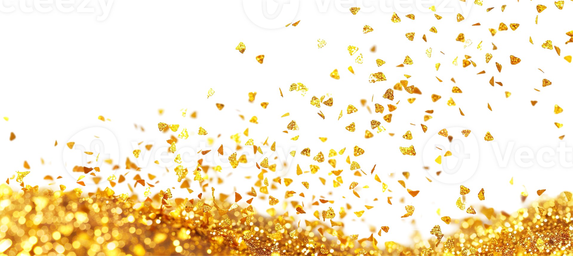 Yellow glitter sparkle party celebration explosion transparent background isolated graphic resource cutout png