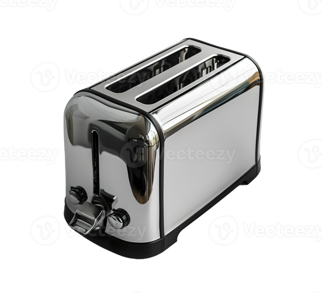 metal modern kitchen toaster transparent background, isolated graphic resource cutout, cooking breakfast appliance, product png