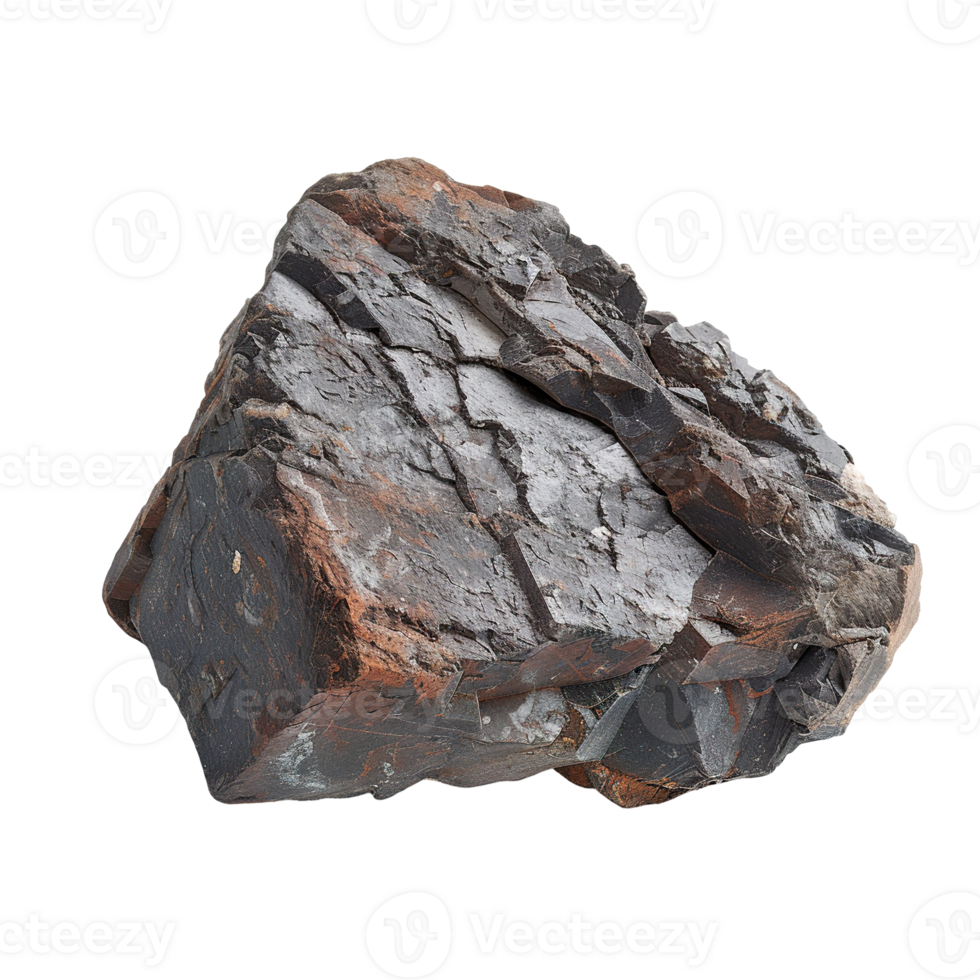 Hematite rock, gemstone, gem, mineral specimen transparent background isolated graphic resource cutout. Lapidary, healing, geology, rockhounding, collecting png