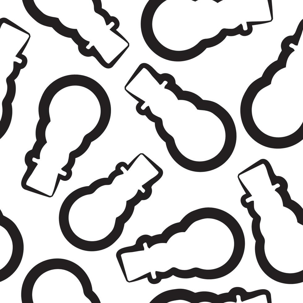seamless pattern with Christmas icons of a snowman in a square hat drawn in line art style vector