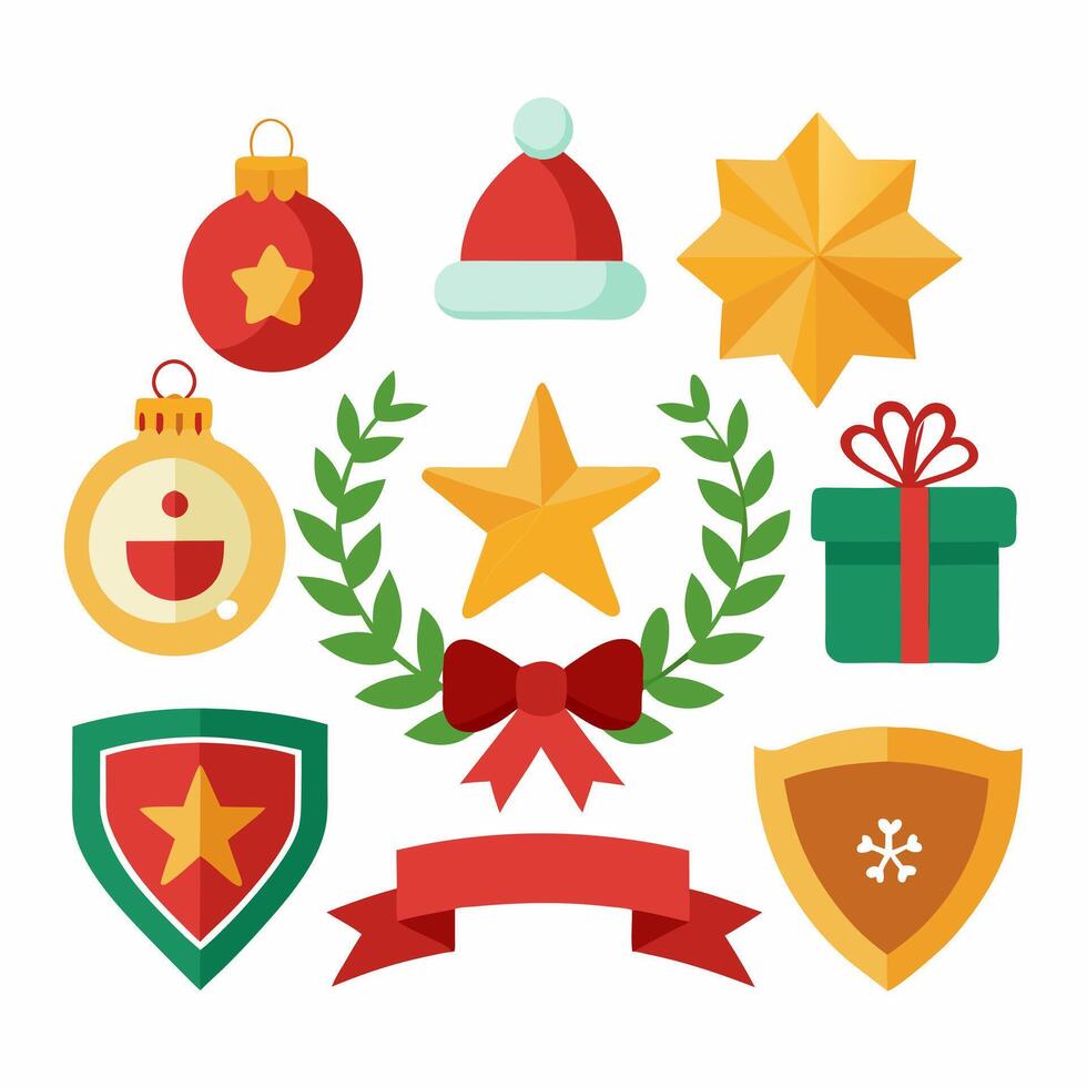 A Set Of Christmas Icon vector