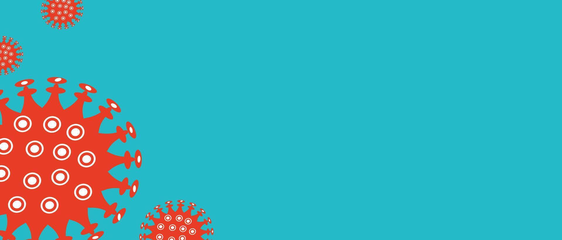 Stylized image of monkeypox virus particles with circular patterns on a bright blue background. vector
