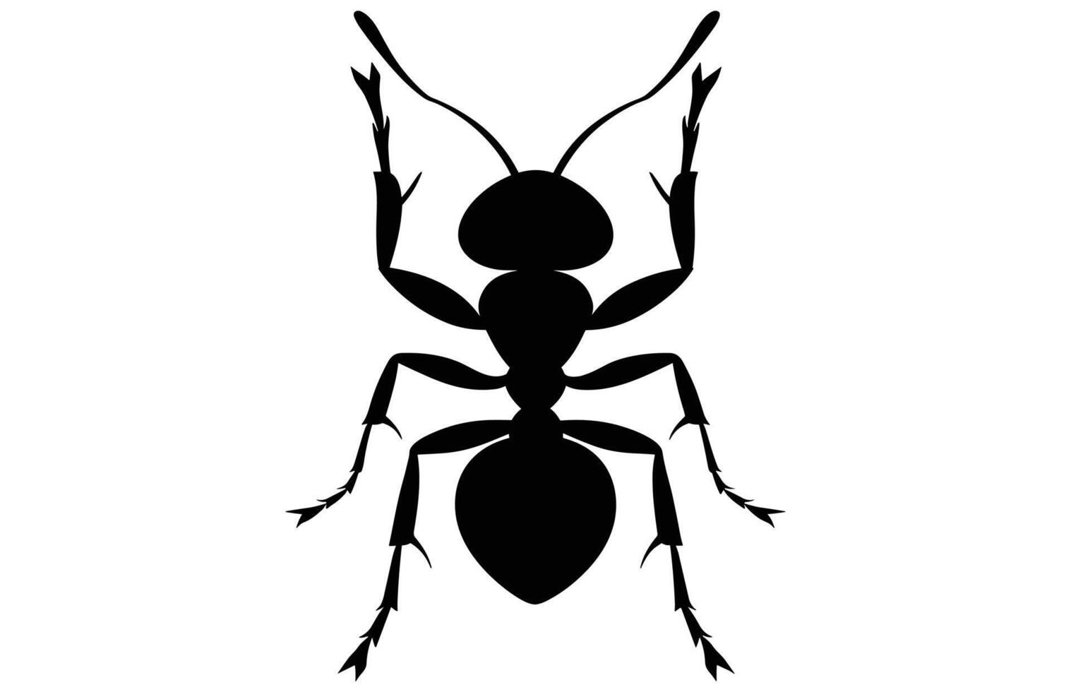 Sweet Ant Silhouette - Fun Stock Art for Kids vector