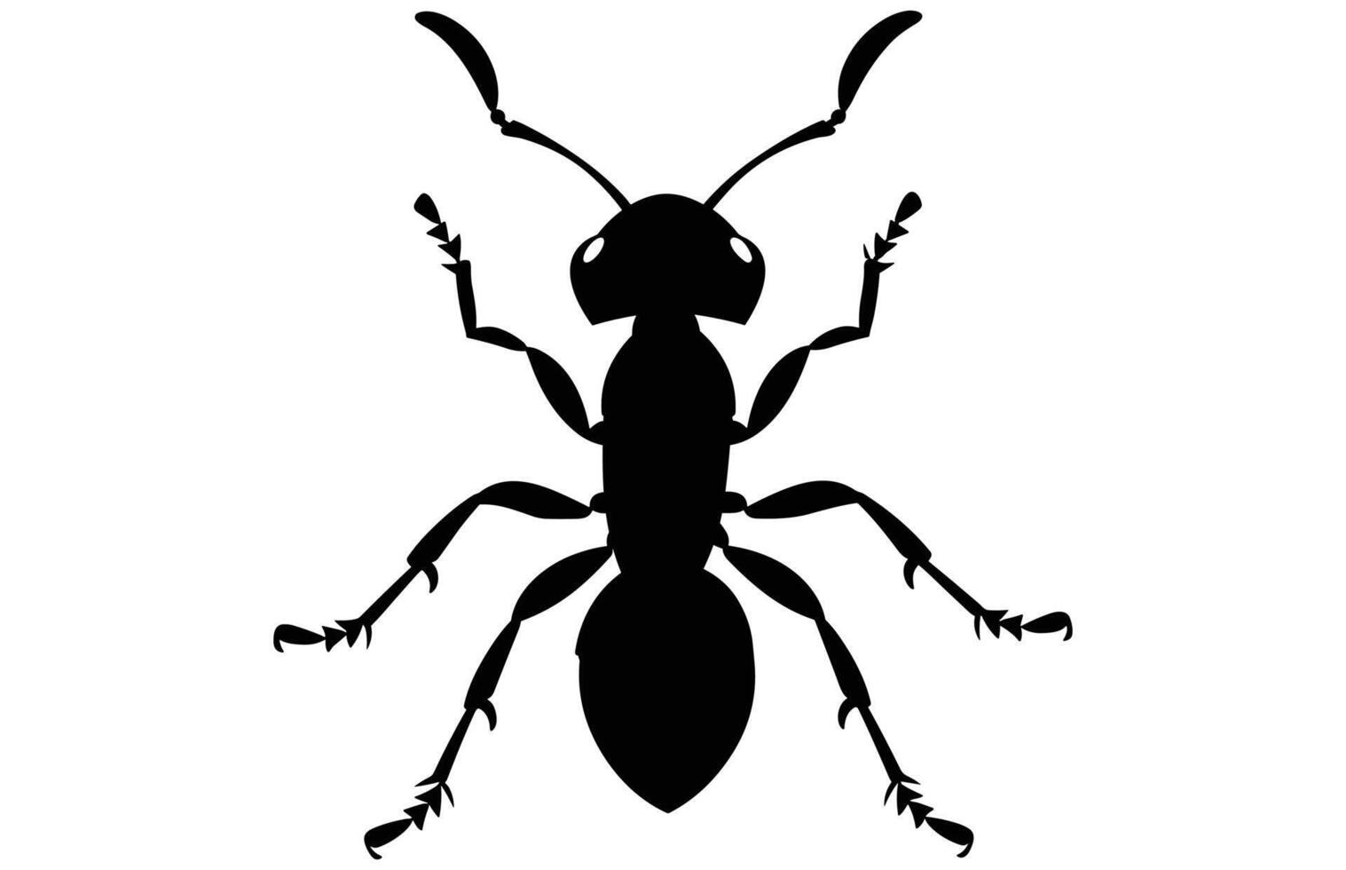 Ant Silhouette - Cute and Quirky Insect Design vector
