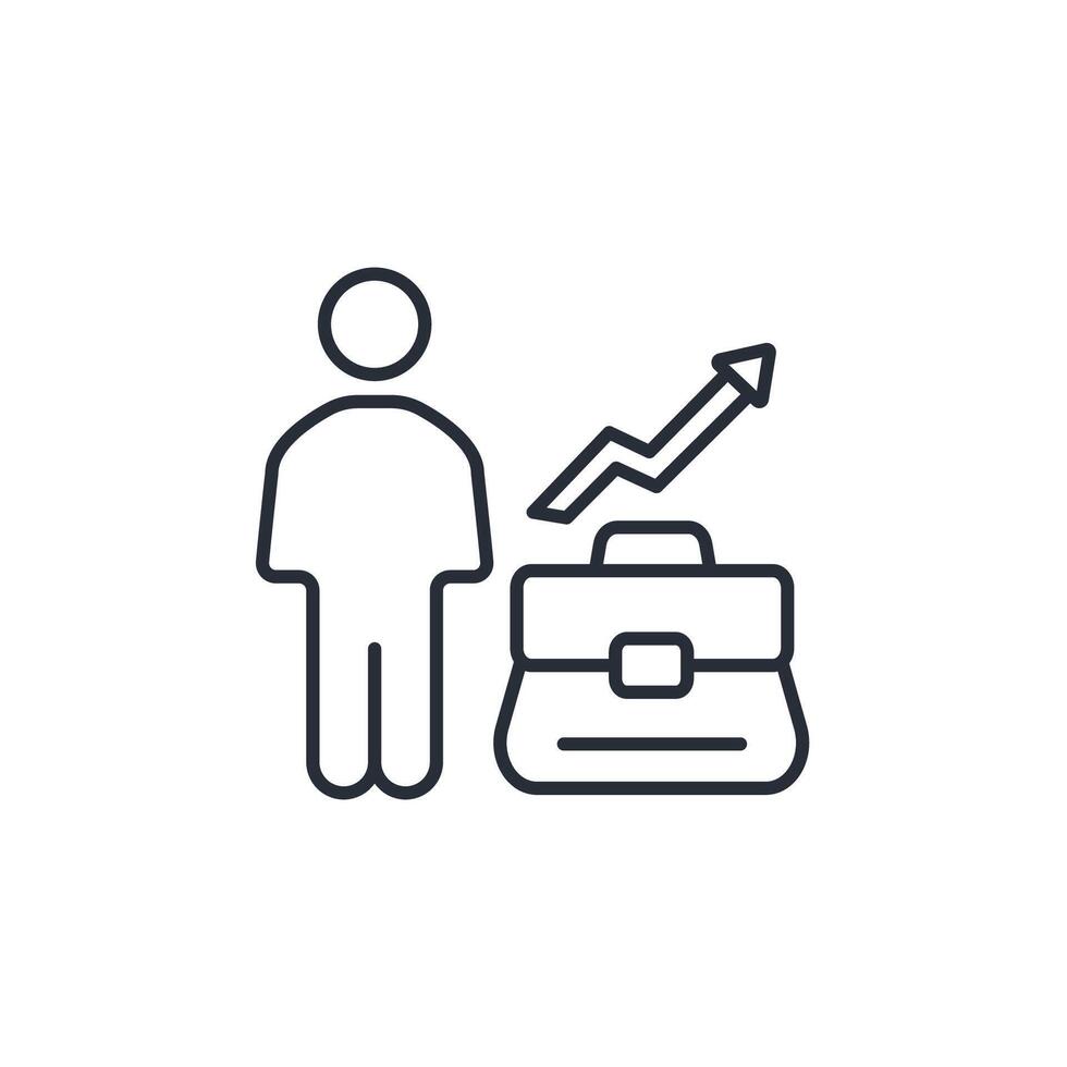 career icon. .Editable stroke.linear style sign for use web design,logo.Symbol illustration. vector