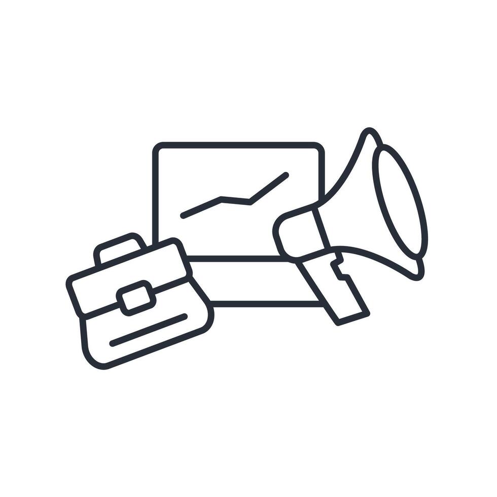 promotion icon. .Editable stroke.linear style sign for use web design,logo.Symbol illustration. vector