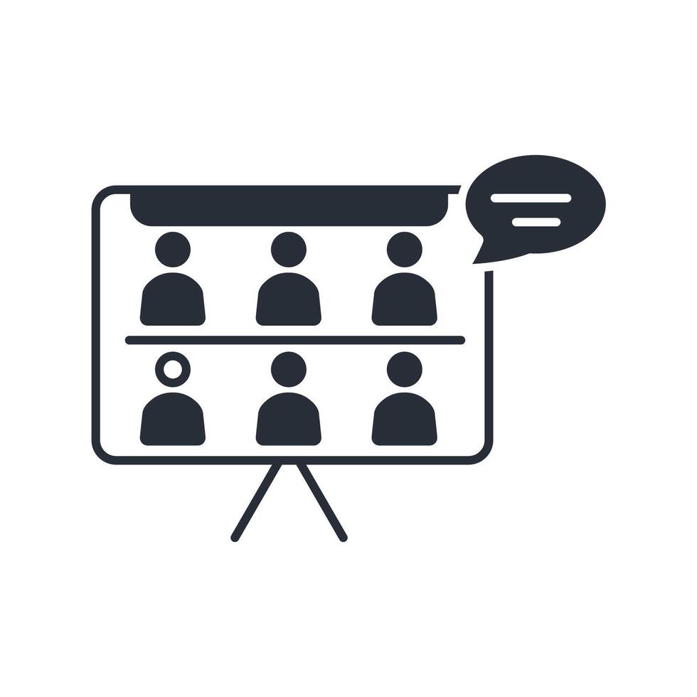 online workshop icon. .Editable stroke.linear style sign for use web design,logo.Symbol illustration. vector