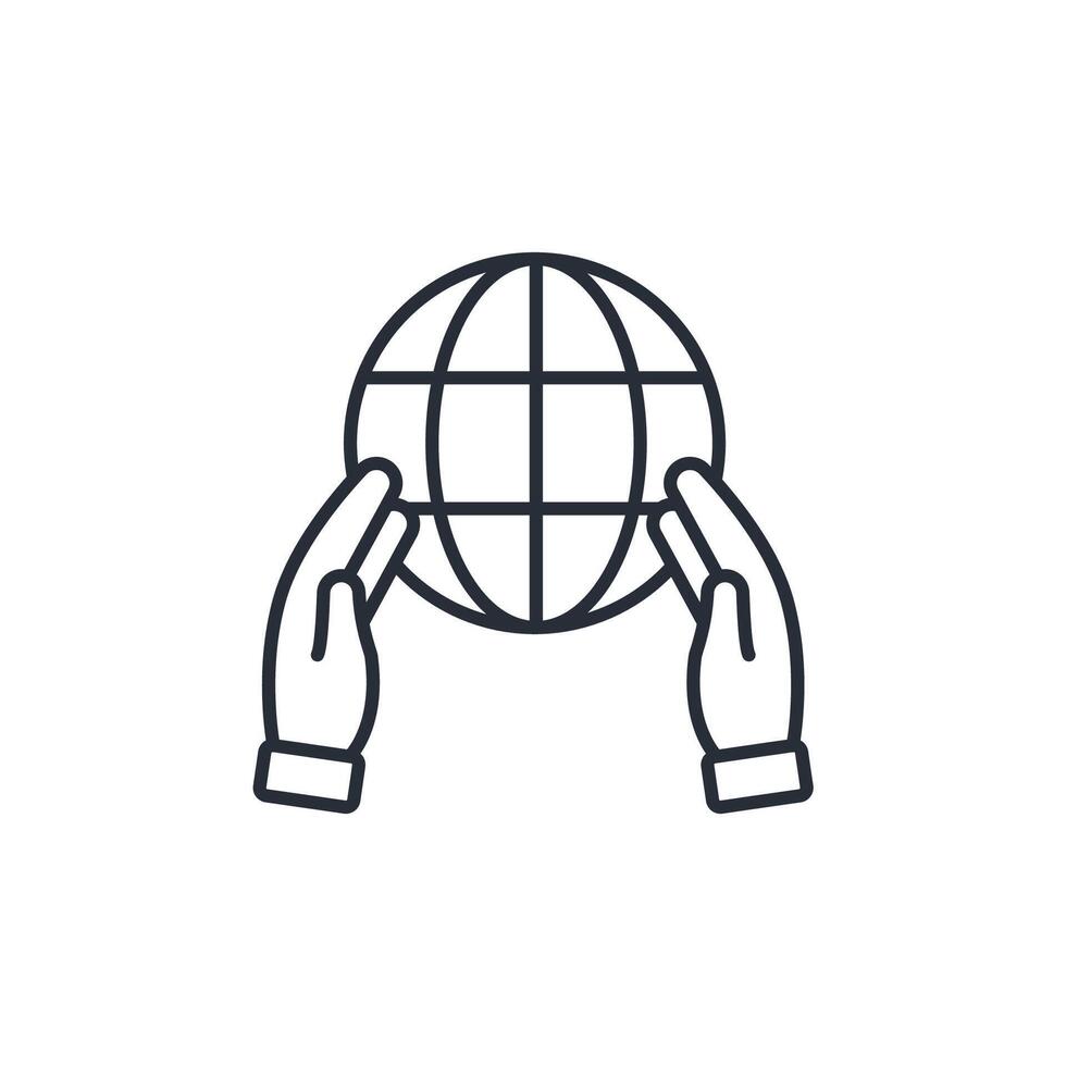 Responsibility icon. .Editable stroke.linear style sign for use web design,logo.Symbol illustration. vector