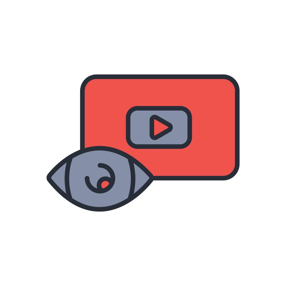 viewer icon. .Editable stroke.linear style sign for use web design,logo.Symbol illustration. vector