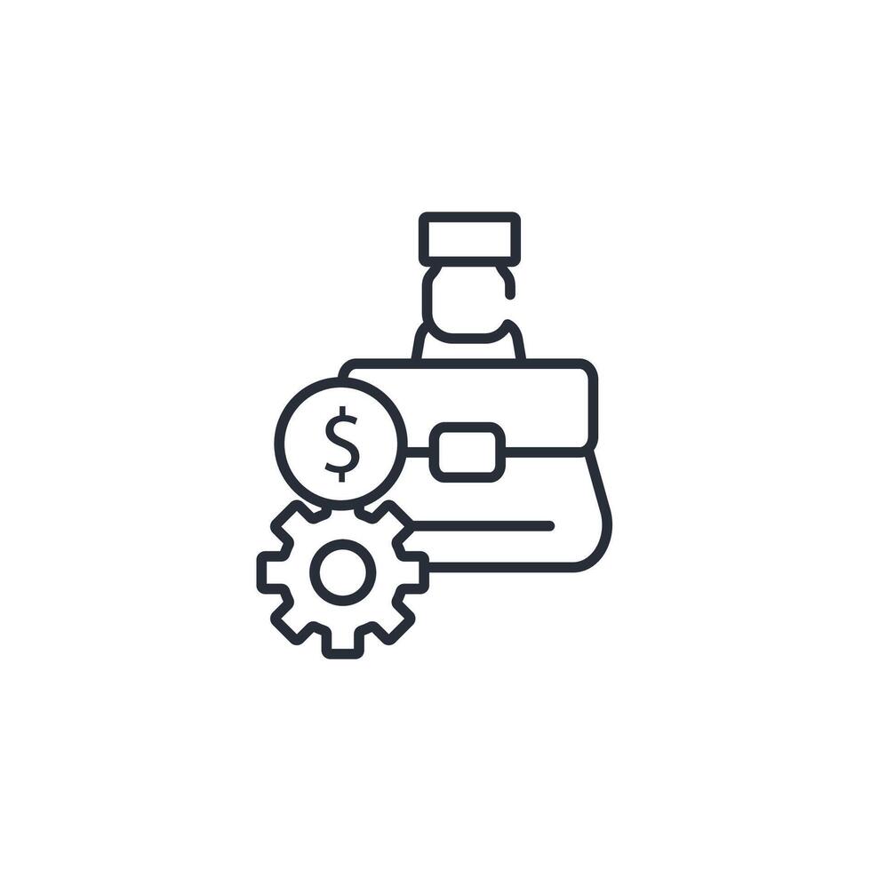 work icon. .Editable stroke.linear style sign for use web design,logo.Symbol illustration. vector