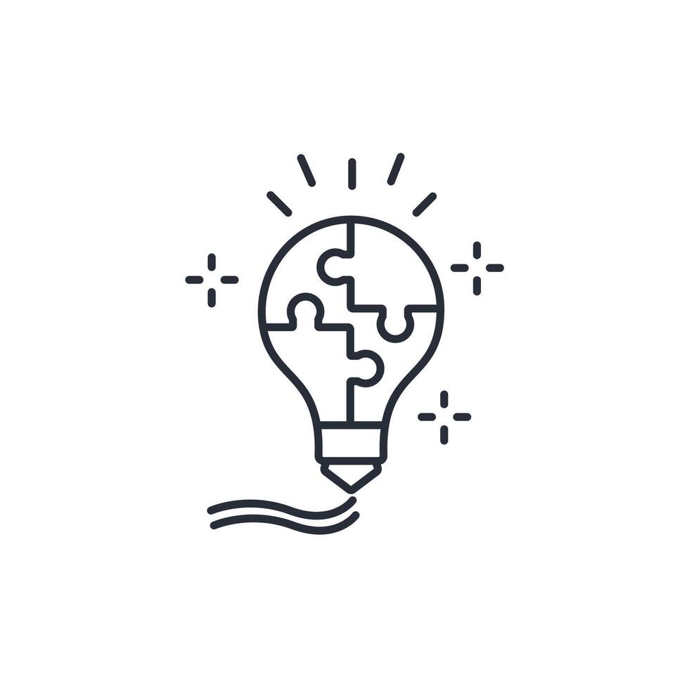 problem solving icon. .Editable stroke.linear style sign for use web design,logo.Symbol illustration. vector
