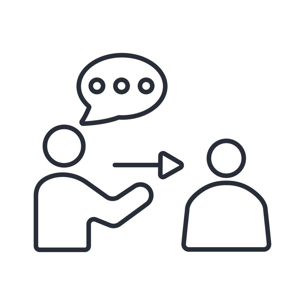 Persuasion icon. .Editable stroke.linear style sign for use web design,logo.Symbol illustration. vector