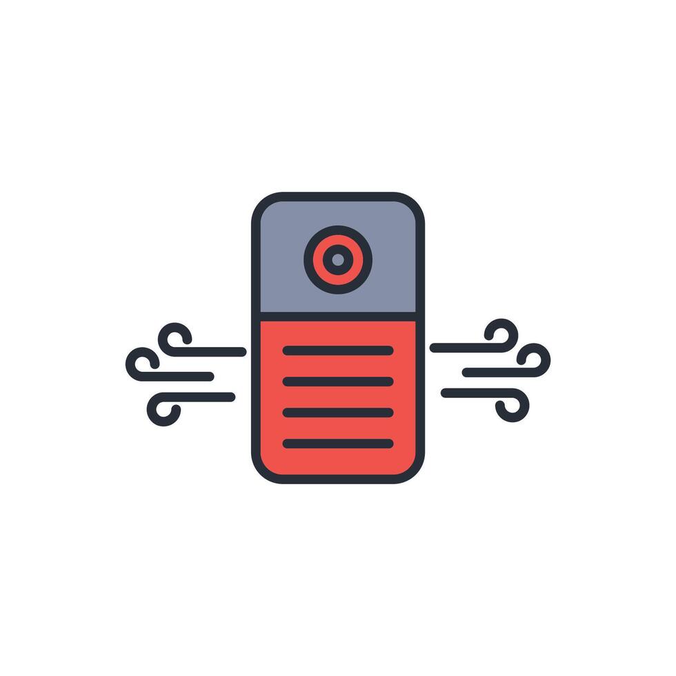 Air Purifier icon. .Editable stroke.linear style sign for use web design,logo.Symbol illustration. vector