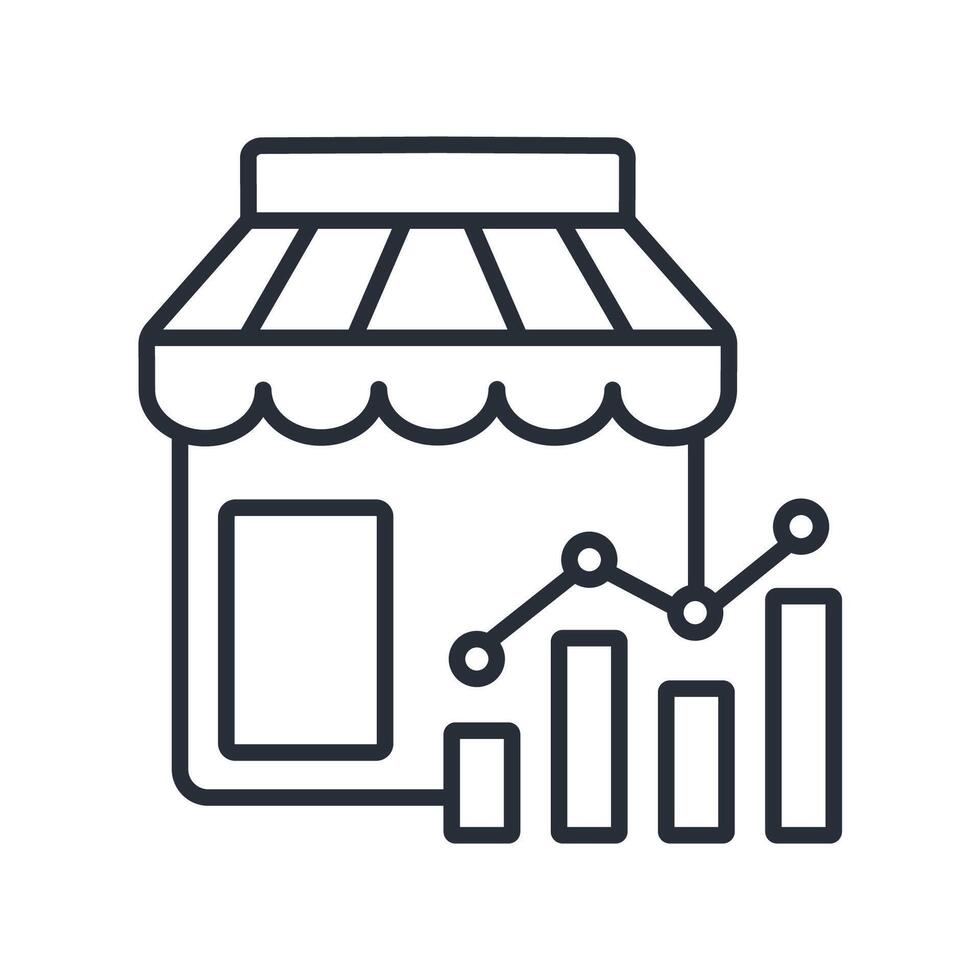stock market icon. .Editable stroke.linear style sign for use web design,logo.Symbol illustration. vector