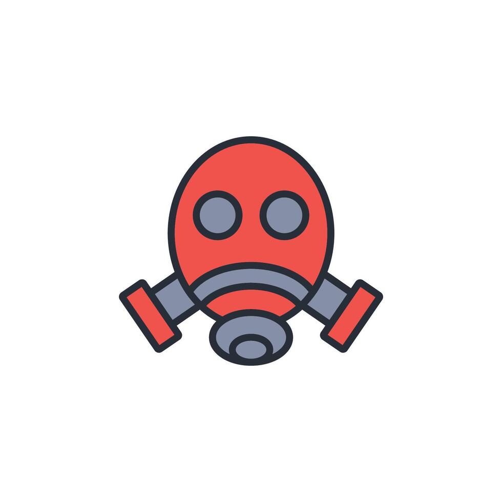 Gas mask icon. .Editable stroke.linear style sign for use web design,logo.Symbol illustration. vector