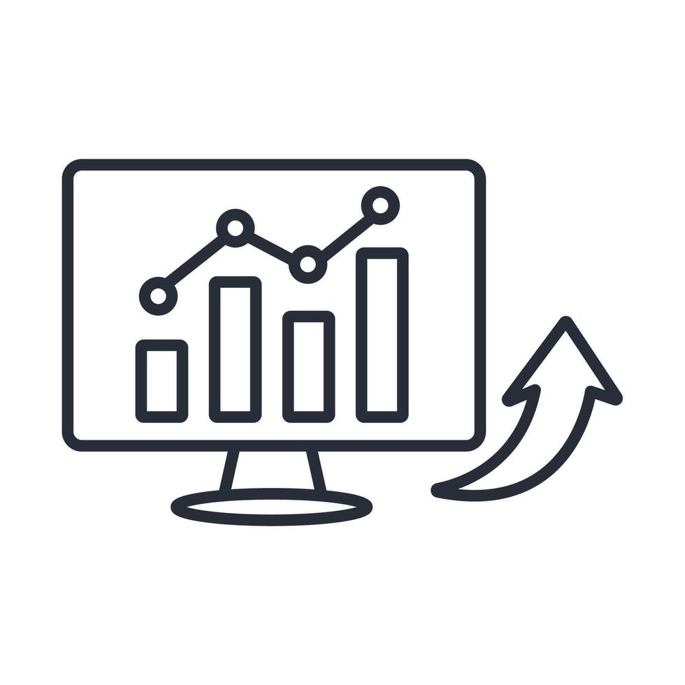 stock exchange icon. .Editable stroke.linear style sign for use web design,logo.Symbol illustration. vector