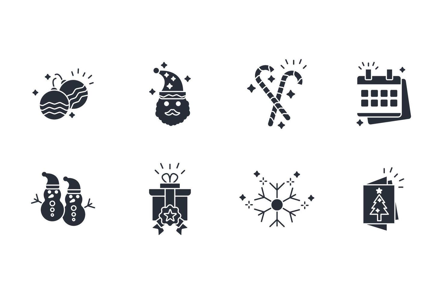 Christmas icon set..Editable stroke.linear style sign for use web design,logo.Symbol illustration. vector