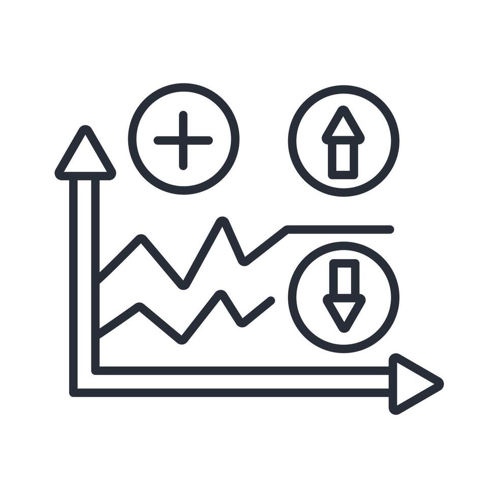 volatility icon. .Editable stroke.linear style sign for use web design,logo.Symbol illustration. vector