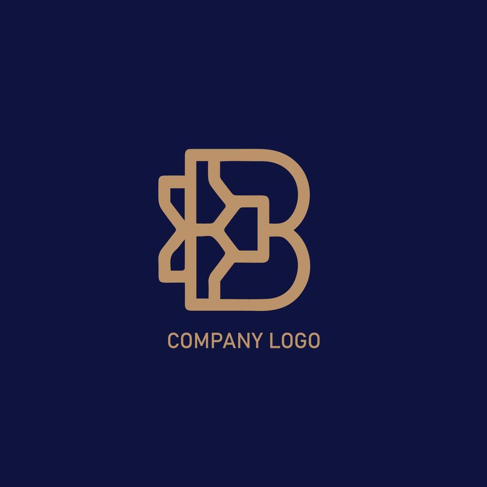 Modern abstract initial BB , Letter B logo icon design template elements. Minimal B initial based icon. vector